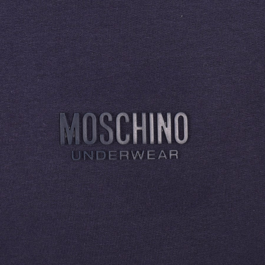 Image number 3 for Moschino Logo Tape Hoodie Blue