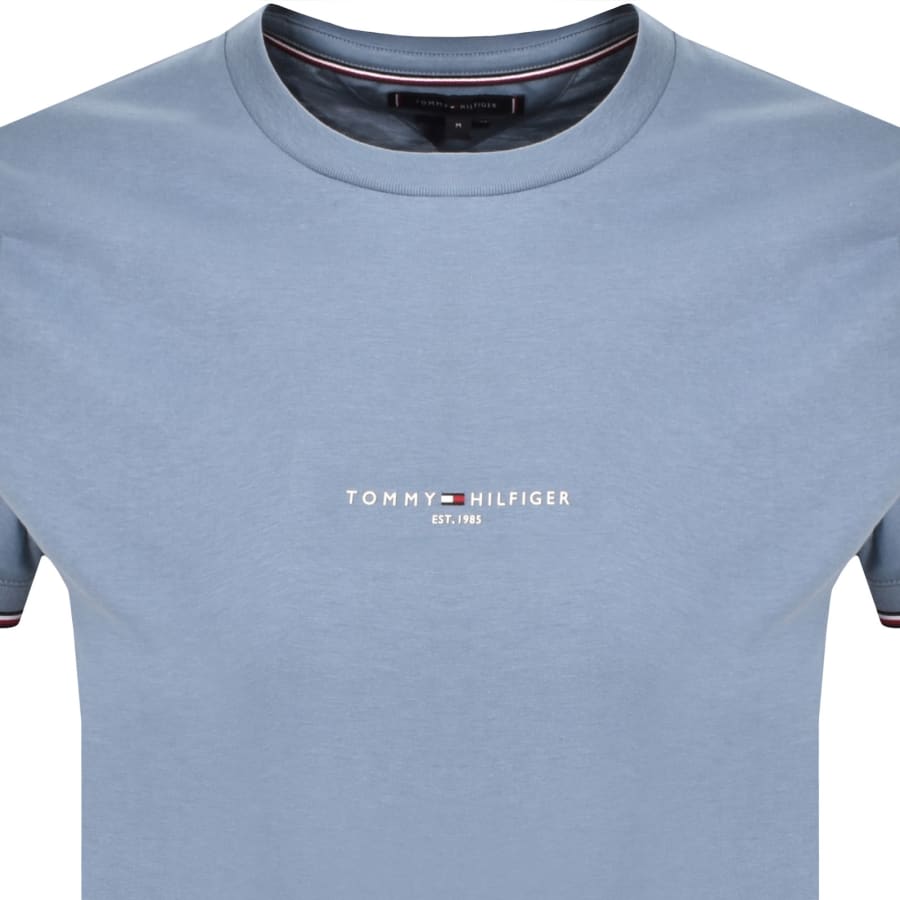 Image number 2 for Tommy Hilfiger Tipped T Shirt Blue