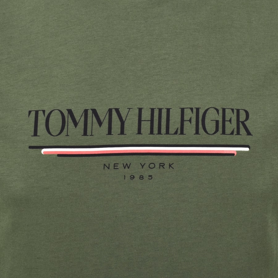 Image number 3 for Tommy Hilfiger Logo Brand Love T Shirt Green