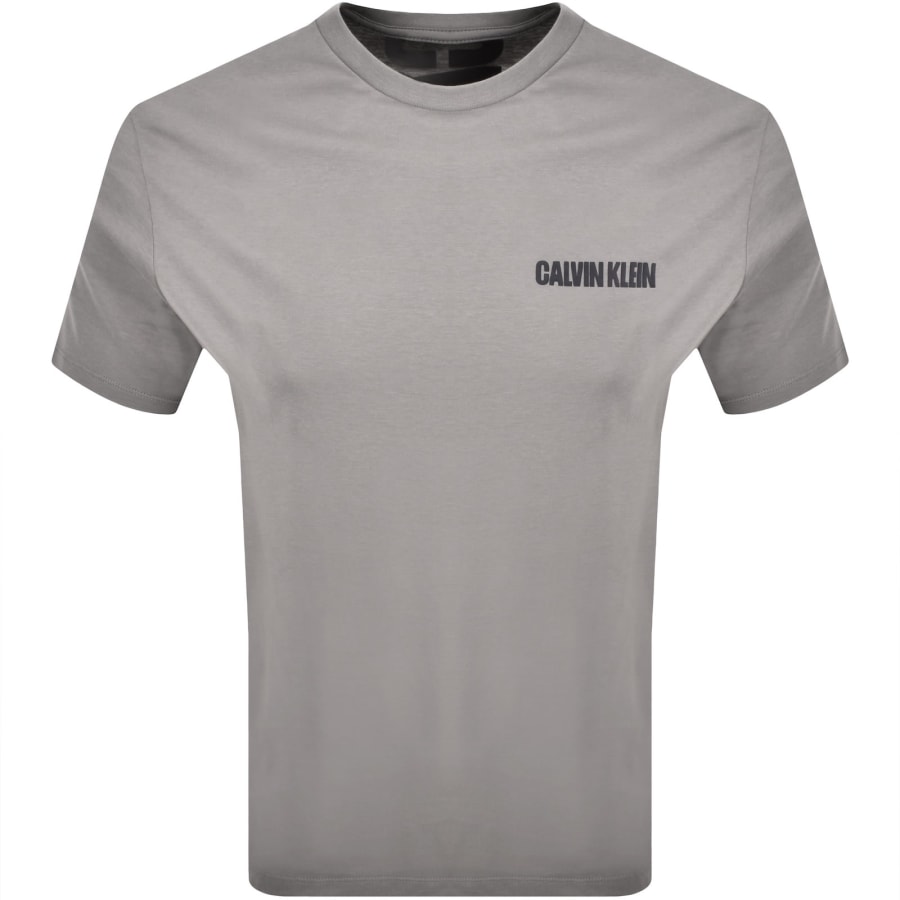 Image number 2 for Calvin Klein Jeans Word Stretch T Shirt Grey