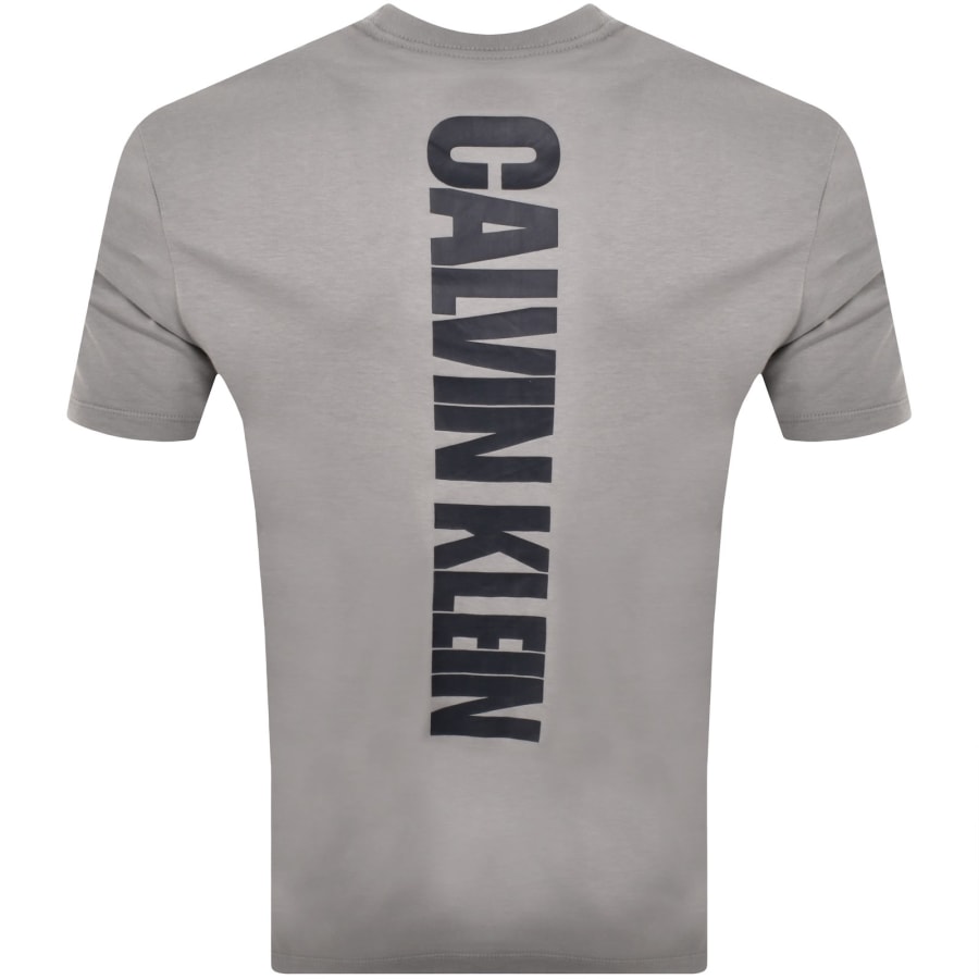 Image number 5 for Calvin Klein Jeans Word Stretch T Shirt Grey
