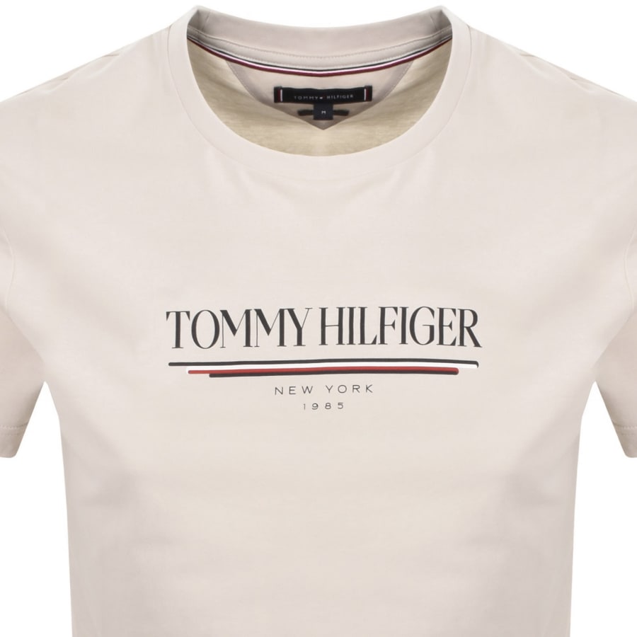 Image number 2 for Tommy Hilfiger Logo Brand Love T Shirt Off White