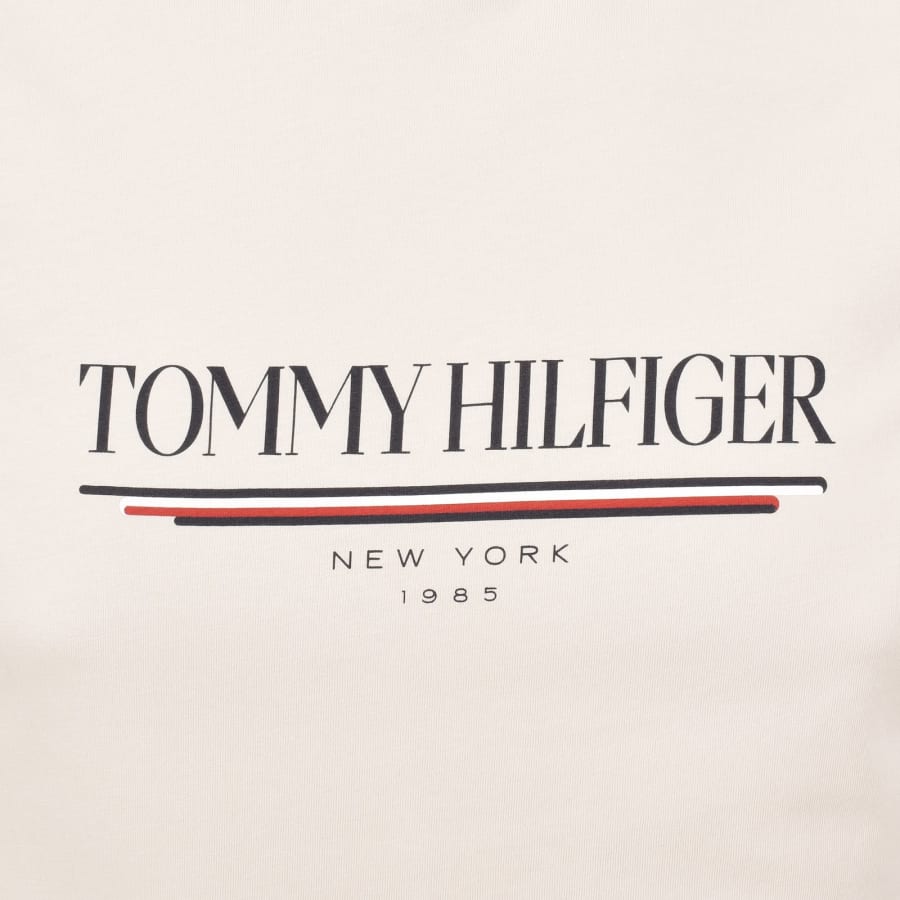 Image number 3 for Tommy Hilfiger Logo Brand Love T Shirt Off White