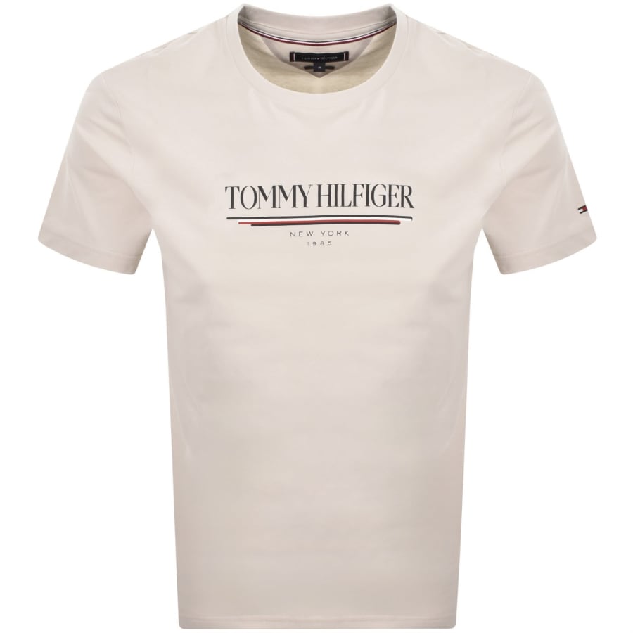 Image number 1 for Tommy Hilfiger Logo Brand Love T Shirt Off White