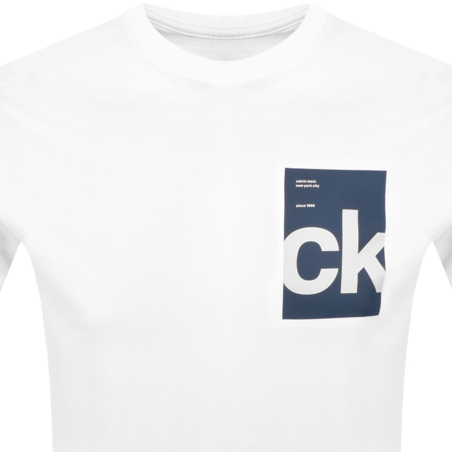 Image number 2 for Calvin Klein Jeans Box Graphic T Shirt White
