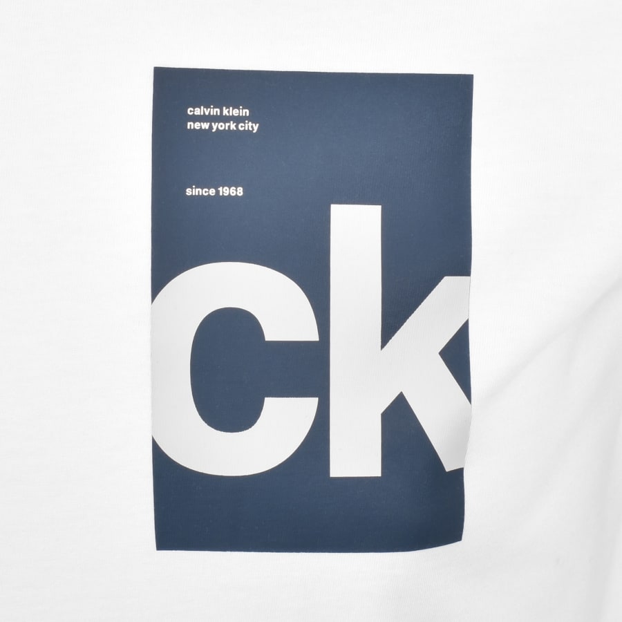Image number 3 for Calvin Klein Jeans Box Graphic T Shirt White
