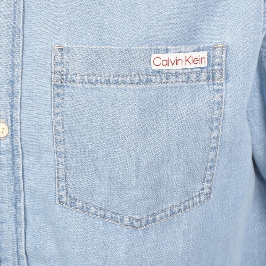Image number 3 for Calvin Klein Jeans Long Sleeve Denim Shirt Blue