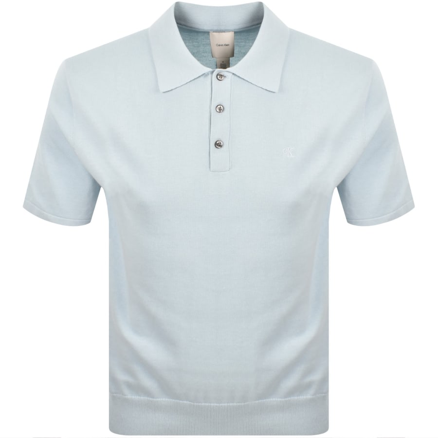 Image number 1 for Calvin Klein Knitted Polo Blue
