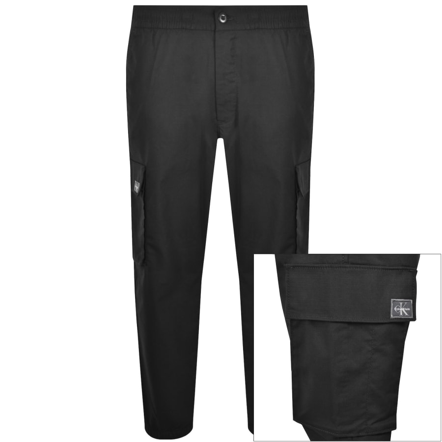 Image number 1 for Calvin Klein Jeans Skinny Cargo Trousers Black