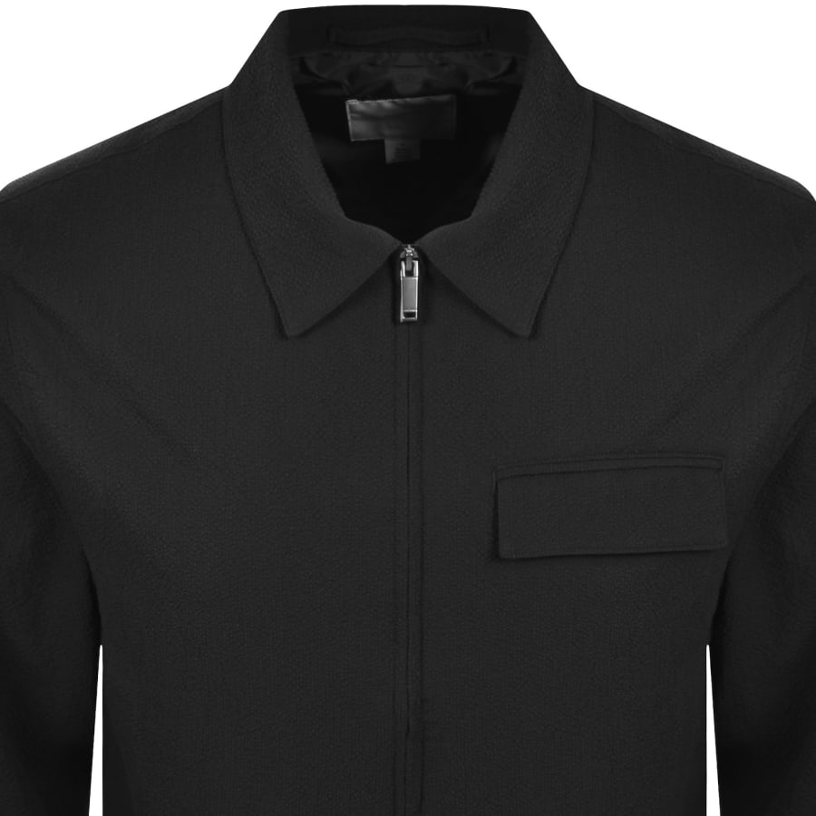 Image number 2 for Calvin Klein Seersucker Overshirt Black