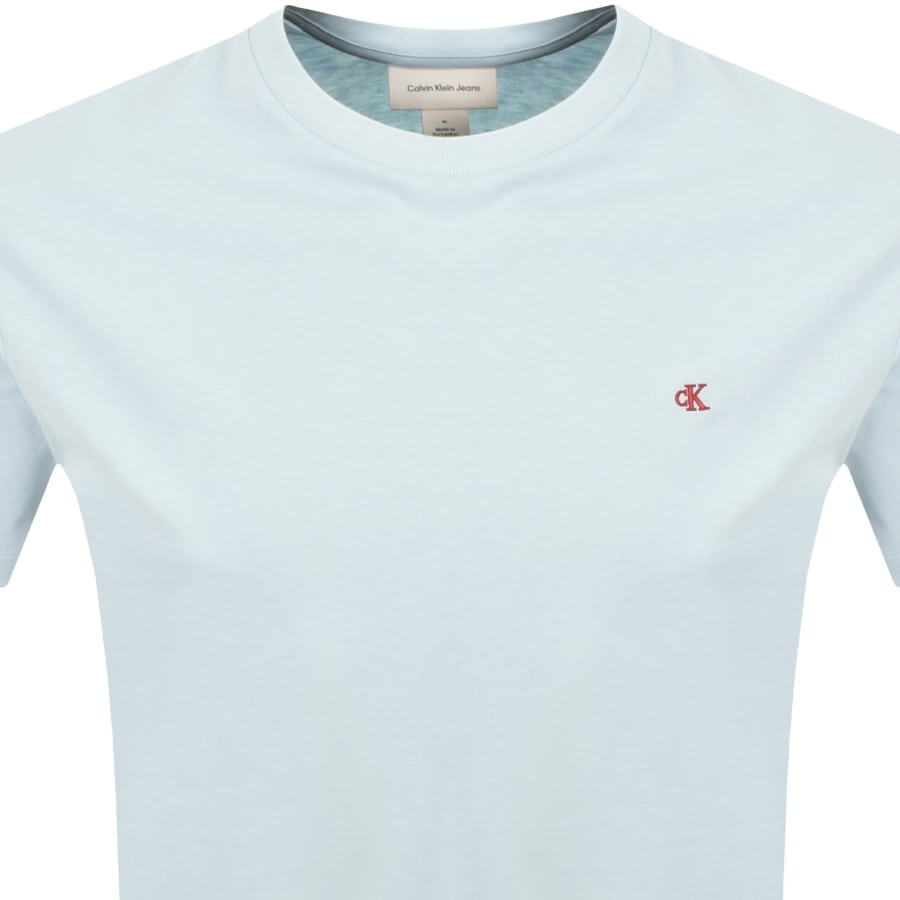 Image number 2 for Calvin Klein Jeans T Shirt Winter Sky Blue