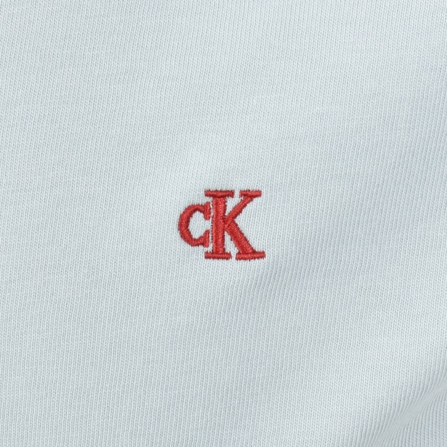 Image number 3 for Calvin Klein Jeans T Shirt Winter Sky Blue