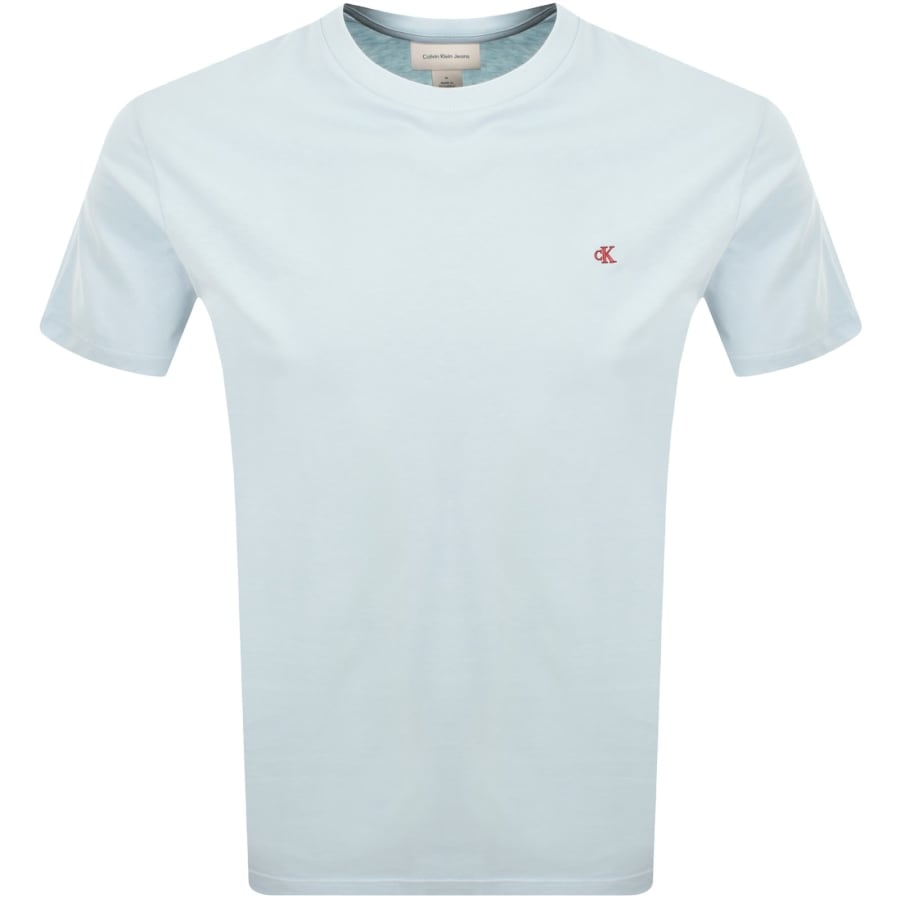 Image number 1 for Calvin Klein Jeans T Shirt Winter Sky Blue