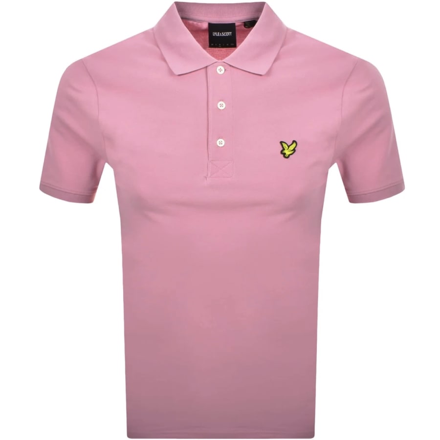 Image number 1 for Lyle And Scott Plain Polo T Shirt Pink