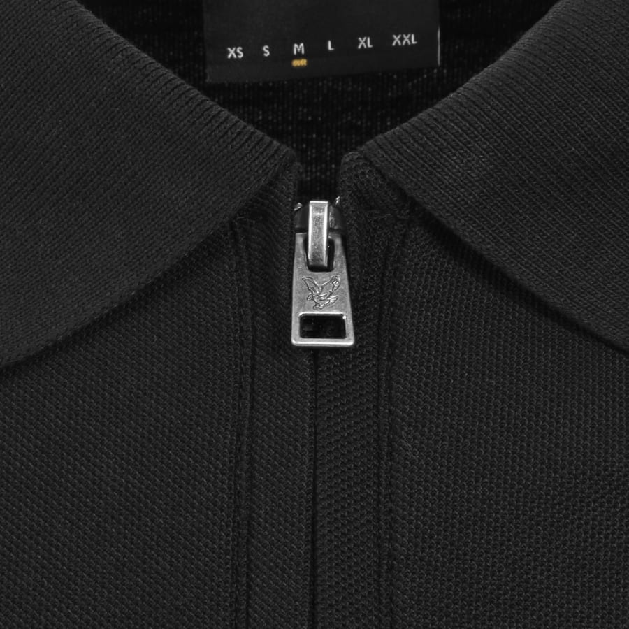 Image number 3 for Lyle And Scott Ottoman Zip Polo T Shirt Black