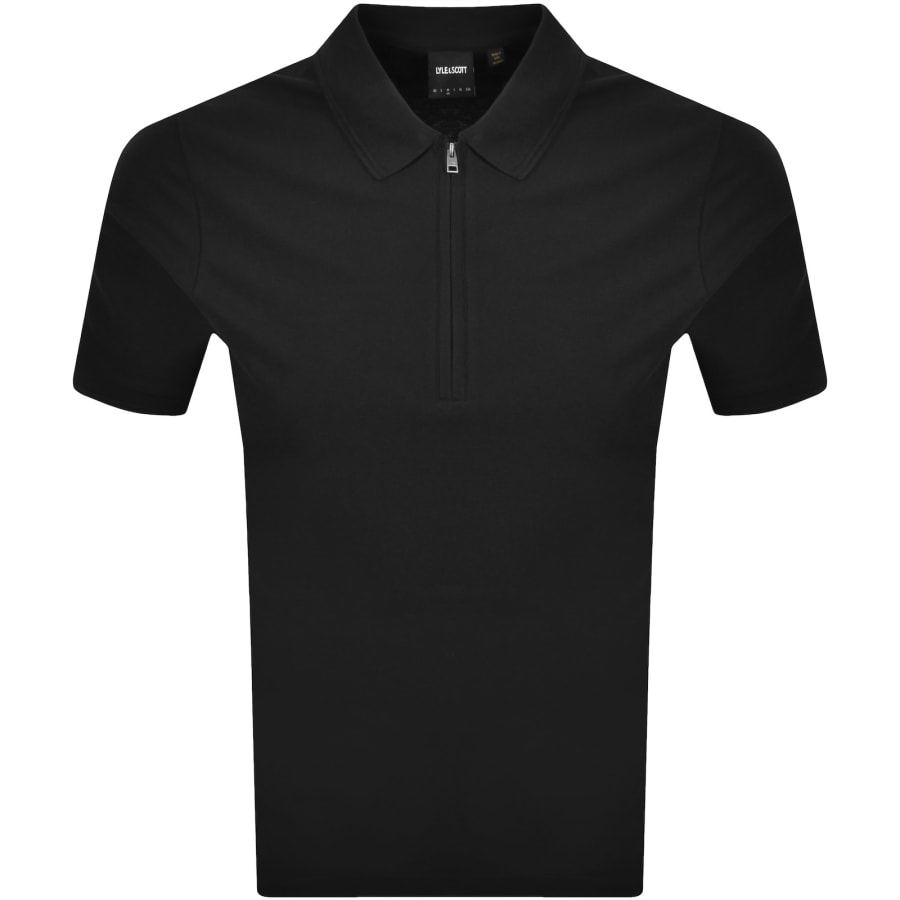 Image number 1 for Lyle And Scott Ottoman Zip Polo T Shirt Black