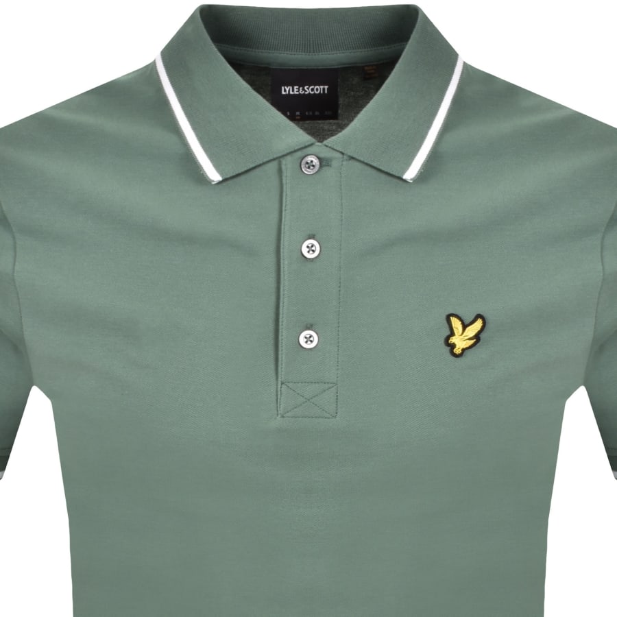 Image number 2 for Lyle And Scott Tipped Polo T Shirt Green