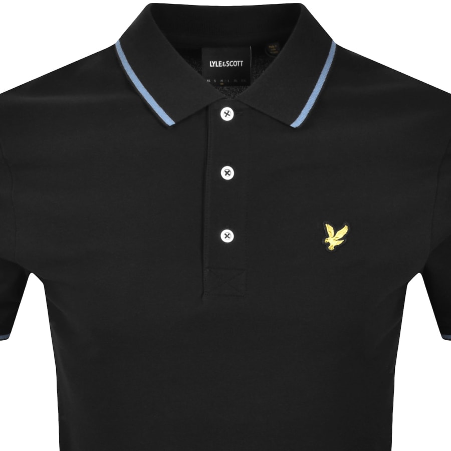 Image number 2 for Lyle And Scott Tipped Polo T Shirt Black