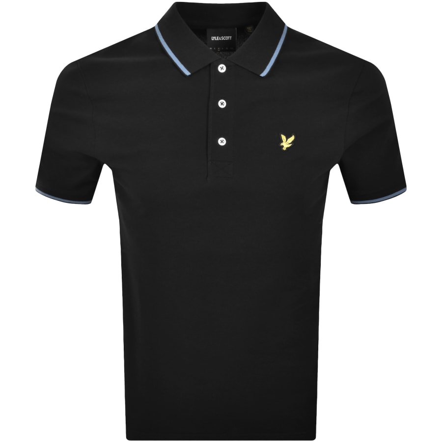 Image number 1 for Lyle And Scott Tipped Polo T Shirt Black