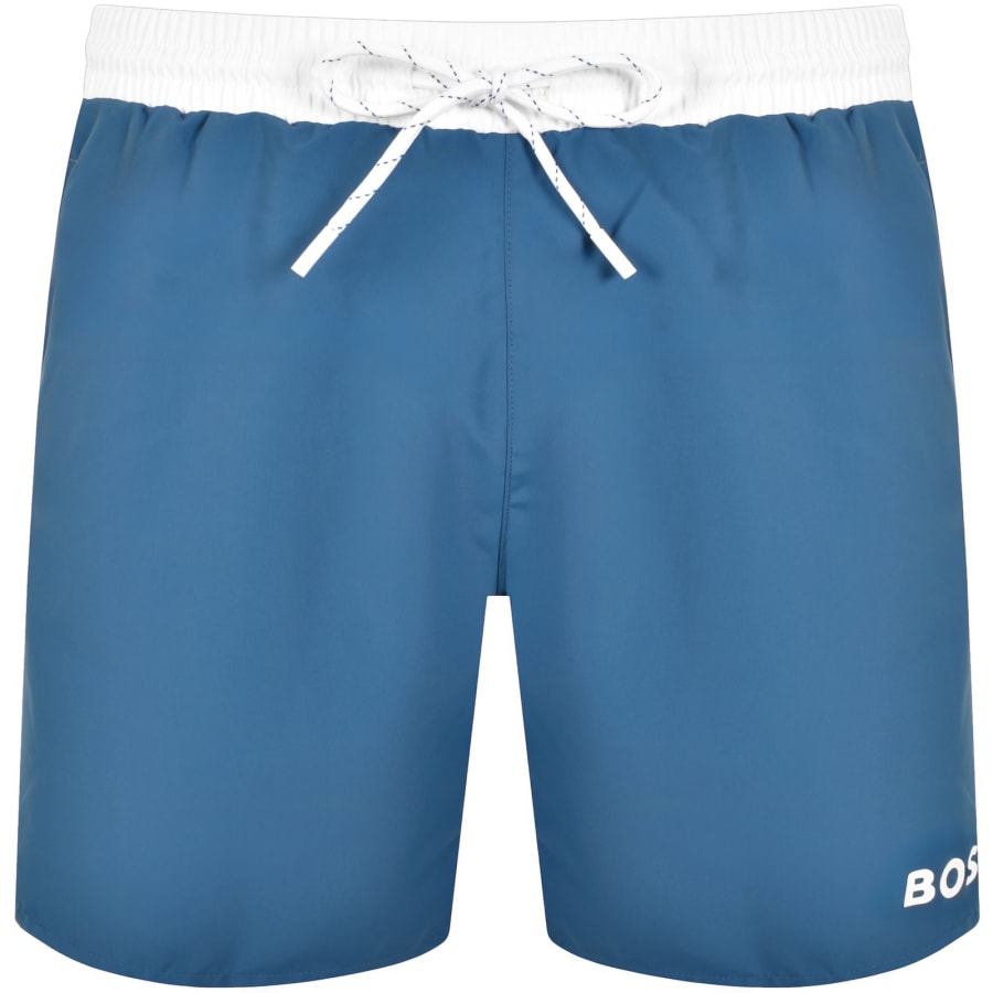 Image number 2 for BOSS Dolphin Swim Shorts Blue