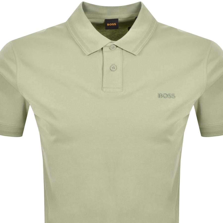 Image number 2 for BOSS Pe Interlock Polo T Shirt Green