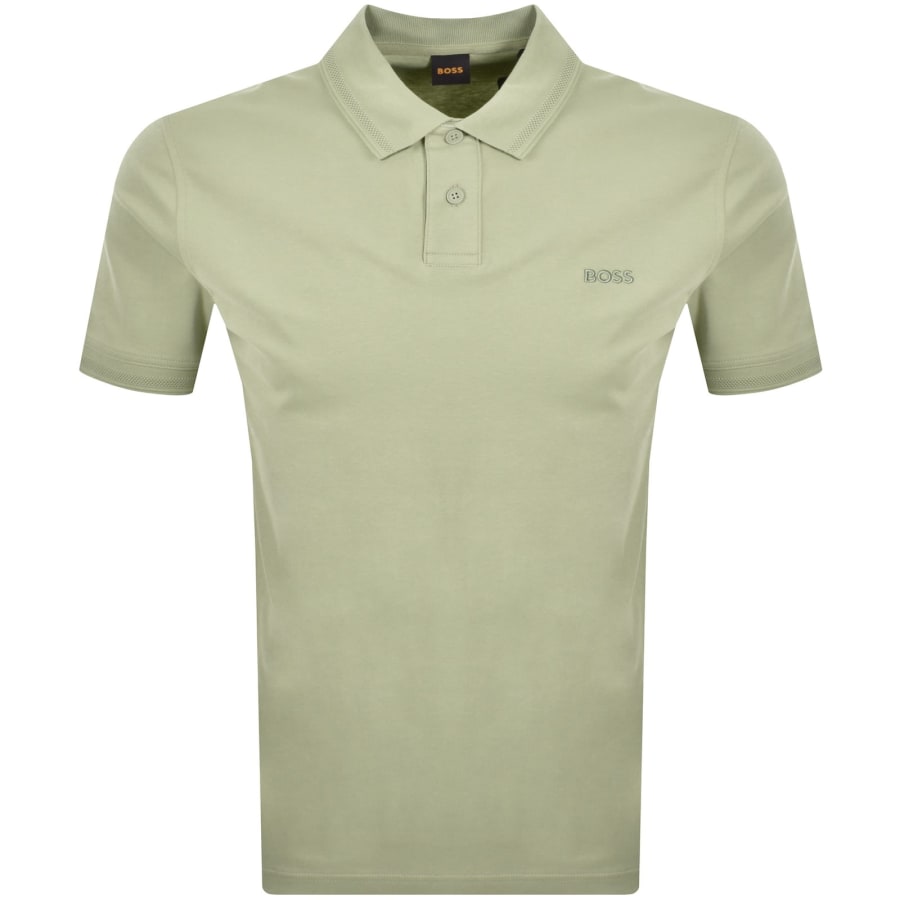 Image number 1 for BOSS Pe Interlock Polo T Shirt Green