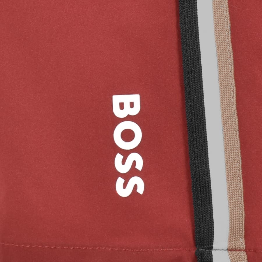 Image number 4 for BOSS Iconic Swim Shorts Medium Red