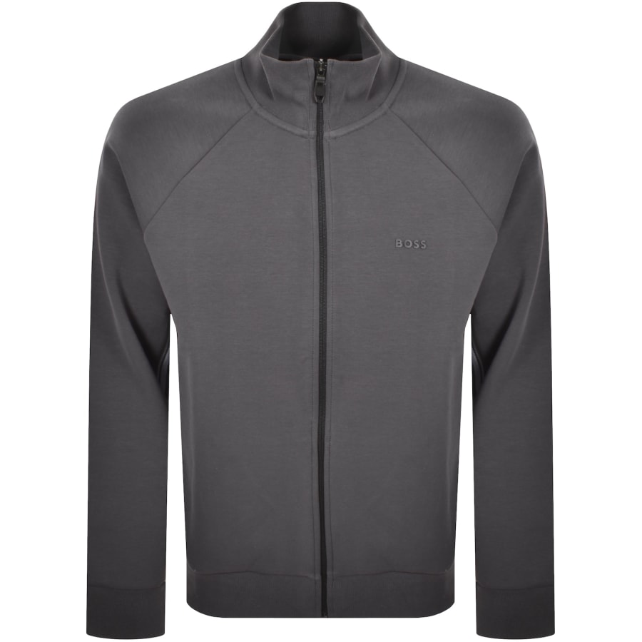 Image number 2 for BOSS Full Zip Tracksuit Set Grey