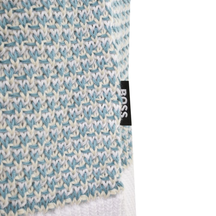 Image number 3 for BOSS Iconico Knit Polo Pastel Blue