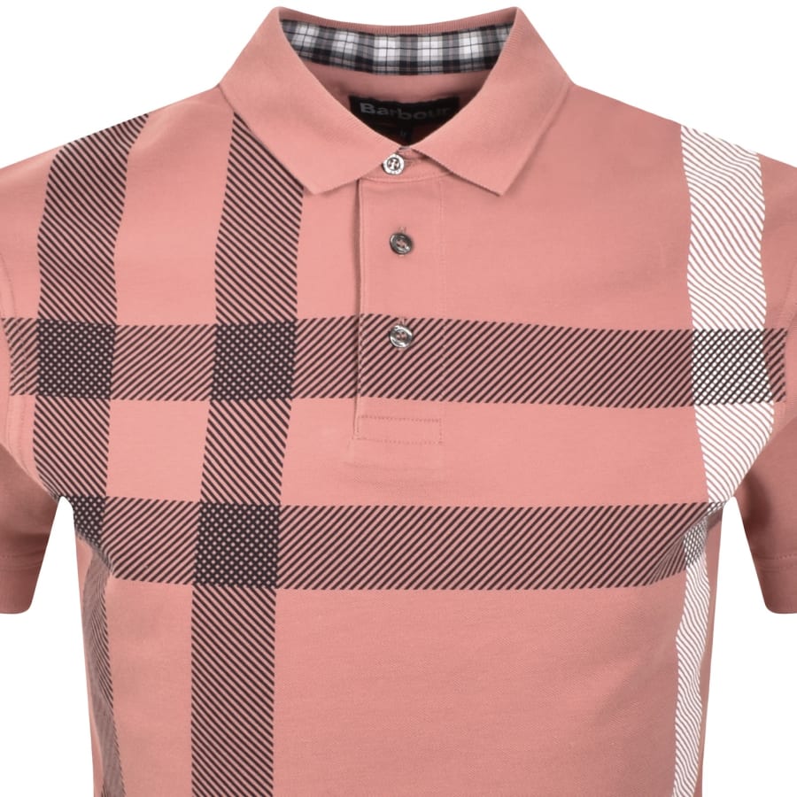 Image number 2 for Barbour Blaine Polo T Shirt Earth Pink