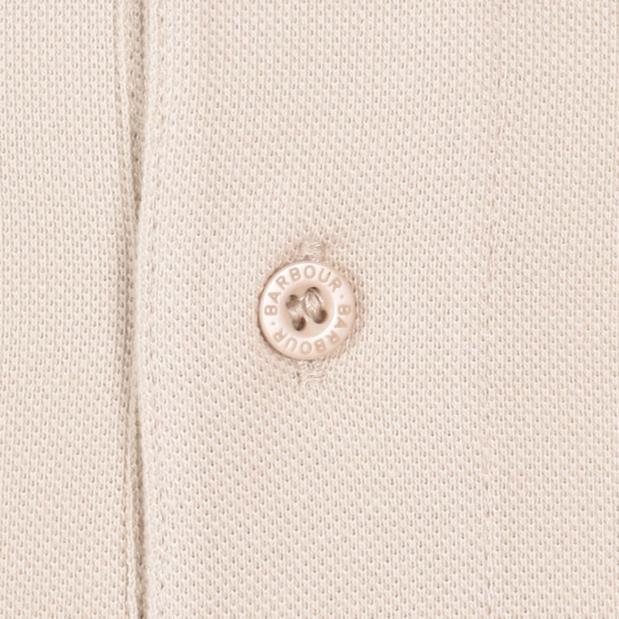 Image number 4 for Barbour Brodie Tailored Polo T Shirt Beige