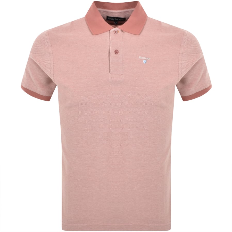 Image number 1 for Barbour Sports Mix Polo T Shirt Earth Pink