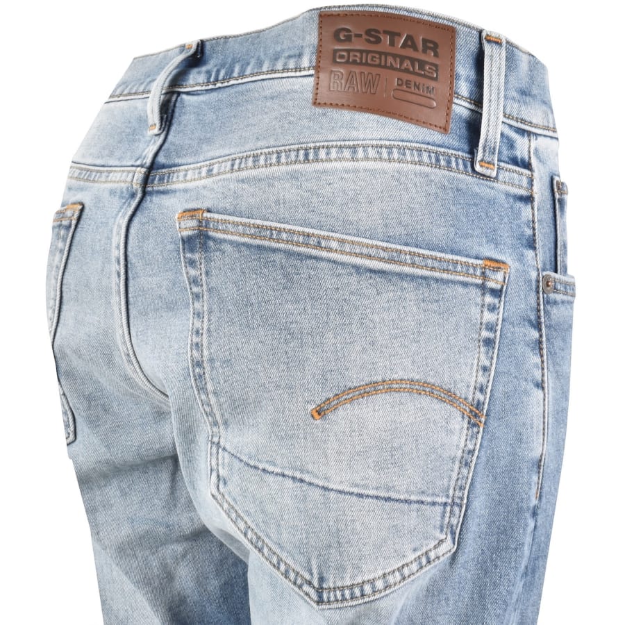 Image number 4 for G-Star 3301 Tapered Jeans Mid Wash Blue