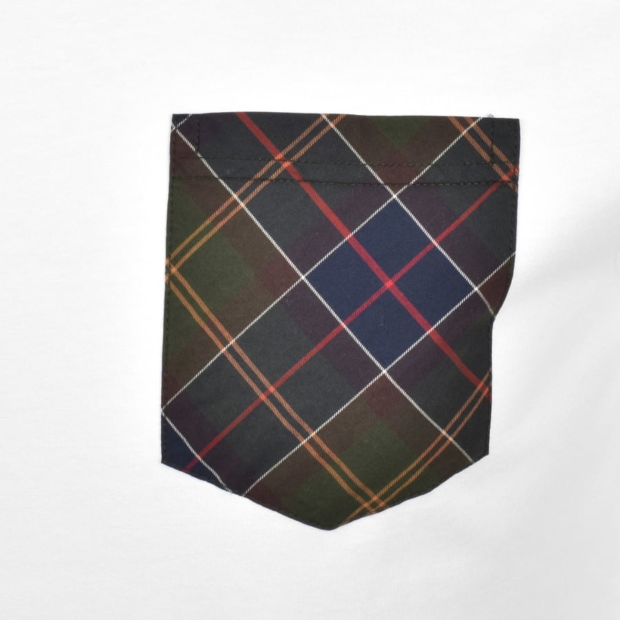 Image number 3 for Barbour Arnside Tartan Pocket T Shirt White