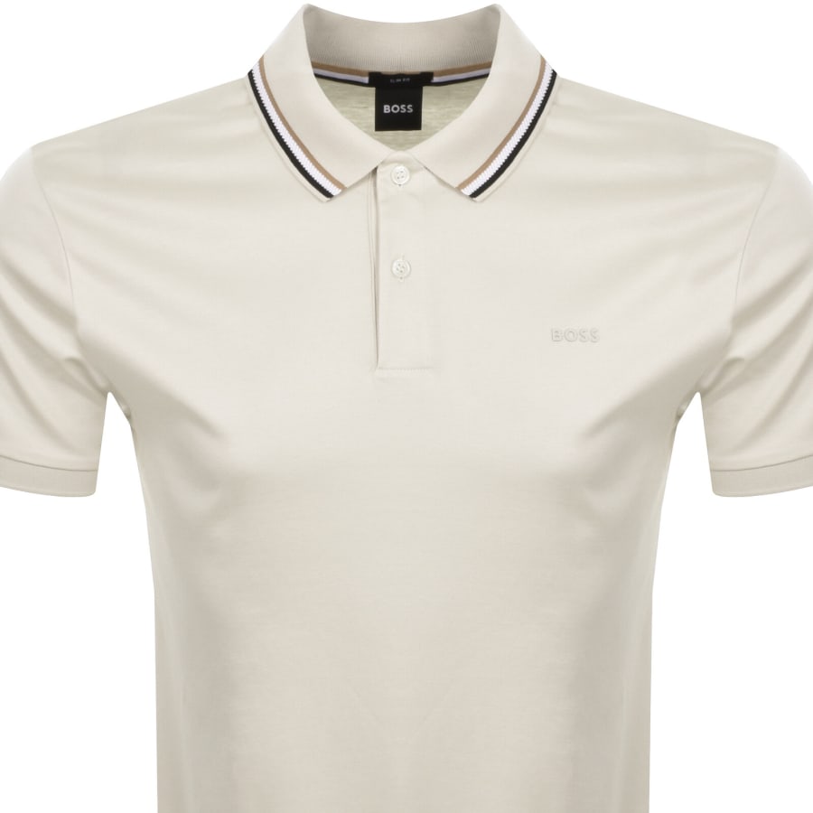 Image number 2 for BOSS Penrose 38 Polo T Shirt Cream