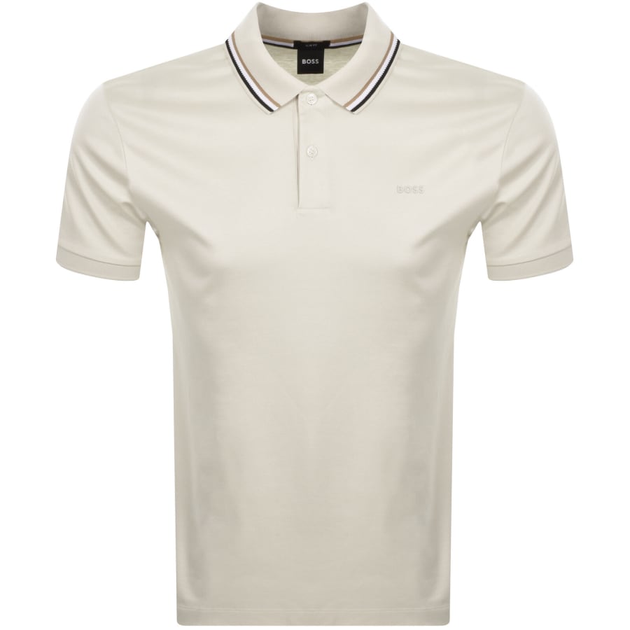 Image number 1 for BOSS Penrose 38 Polo T Shirt Cream