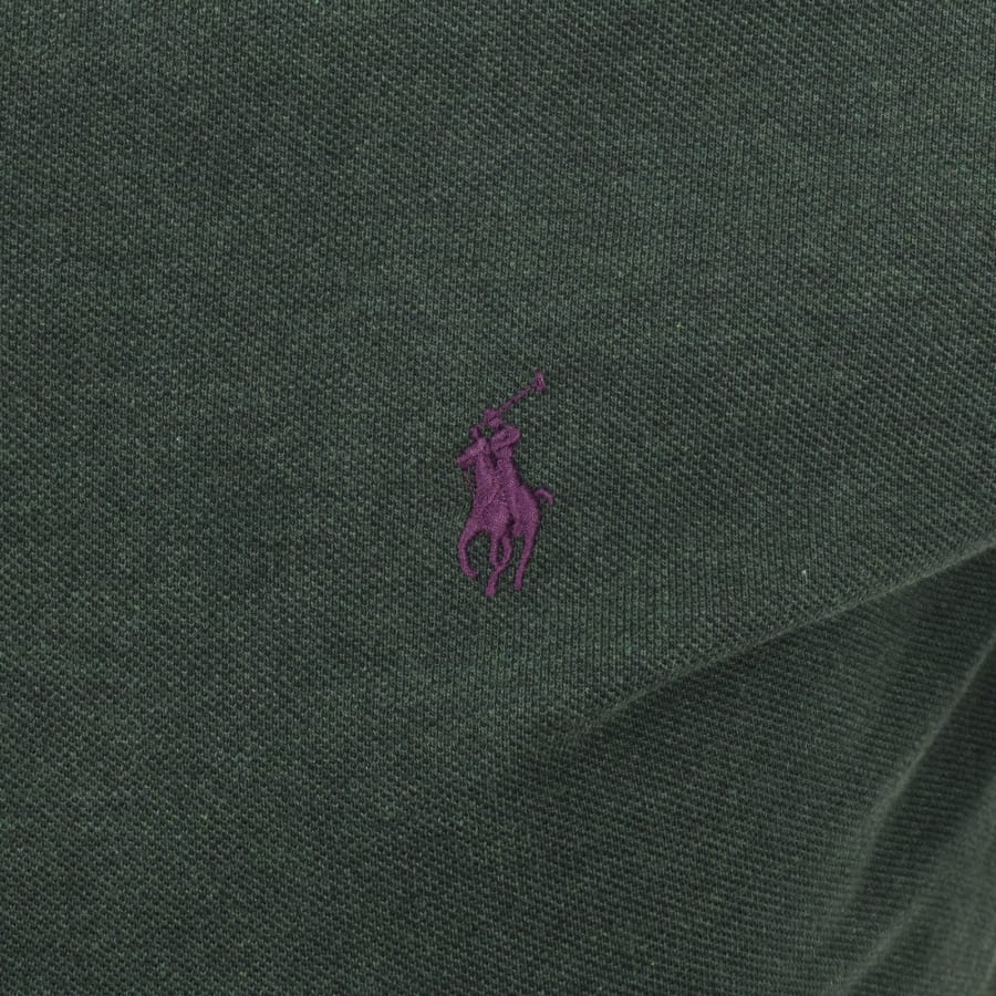 Image number 3 for Ralph Lauren Custom Slim Polo T Shirt Green