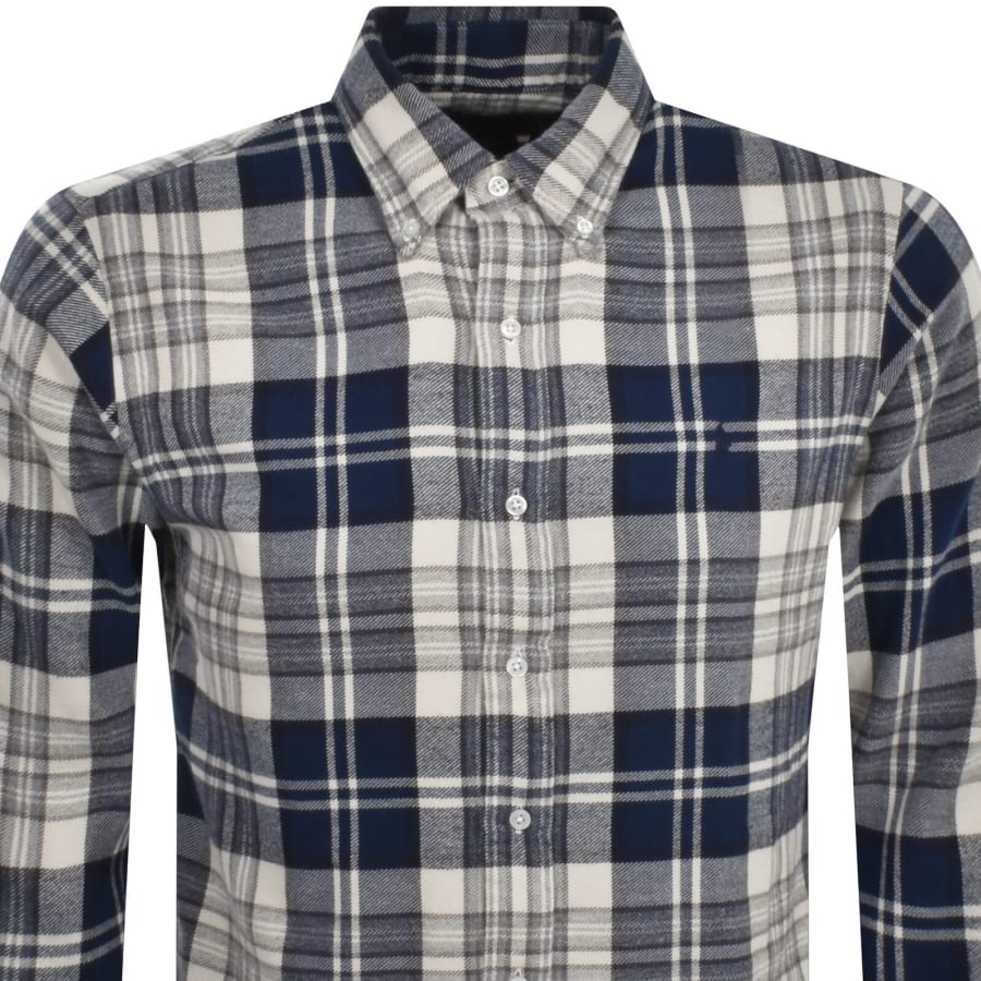 Image number 2 for Ralph Lauren Check Long Sleeve Shirt Navy