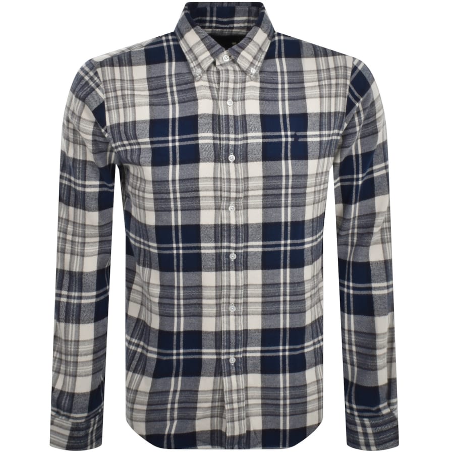 Image number 1 for Ralph Lauren Check Long Sleeve Shirt Navy