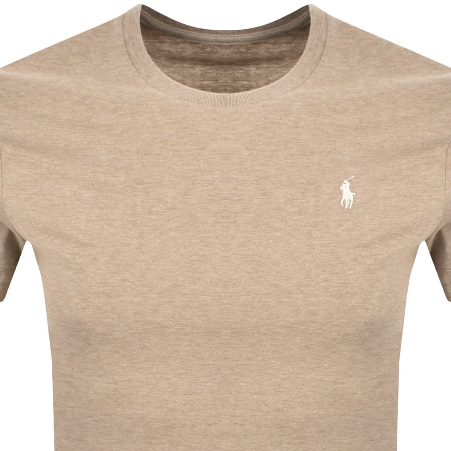 Image number 2 for Ralph Lauren Crew Neck Slim Fit T Shirt Beige