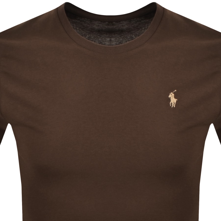Image number 2 for Ralph Lauren Crew Neck Slim Fit T Shirt Brown
