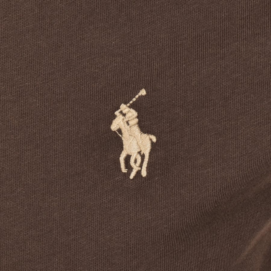 Image number 3 for Ralph Lauren Crew Neck Slim Fit T Shirt Brown