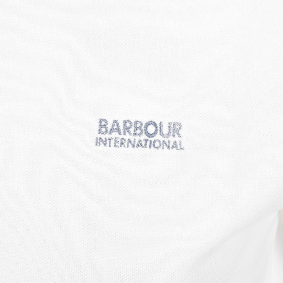 Image number 3 for Barbour International Tipped Polo T Shirt White