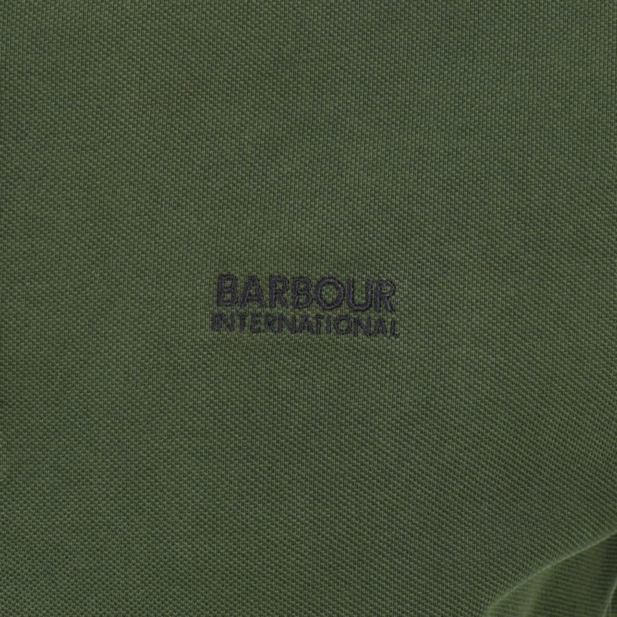 Image number 3 for Barbour International Tipped Polo T Shirt Green