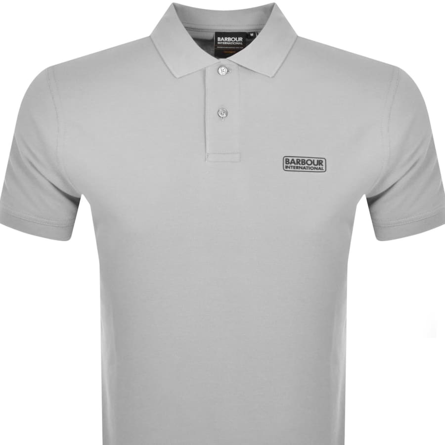 Image number 2 for Barbour International Essential Polo Grey