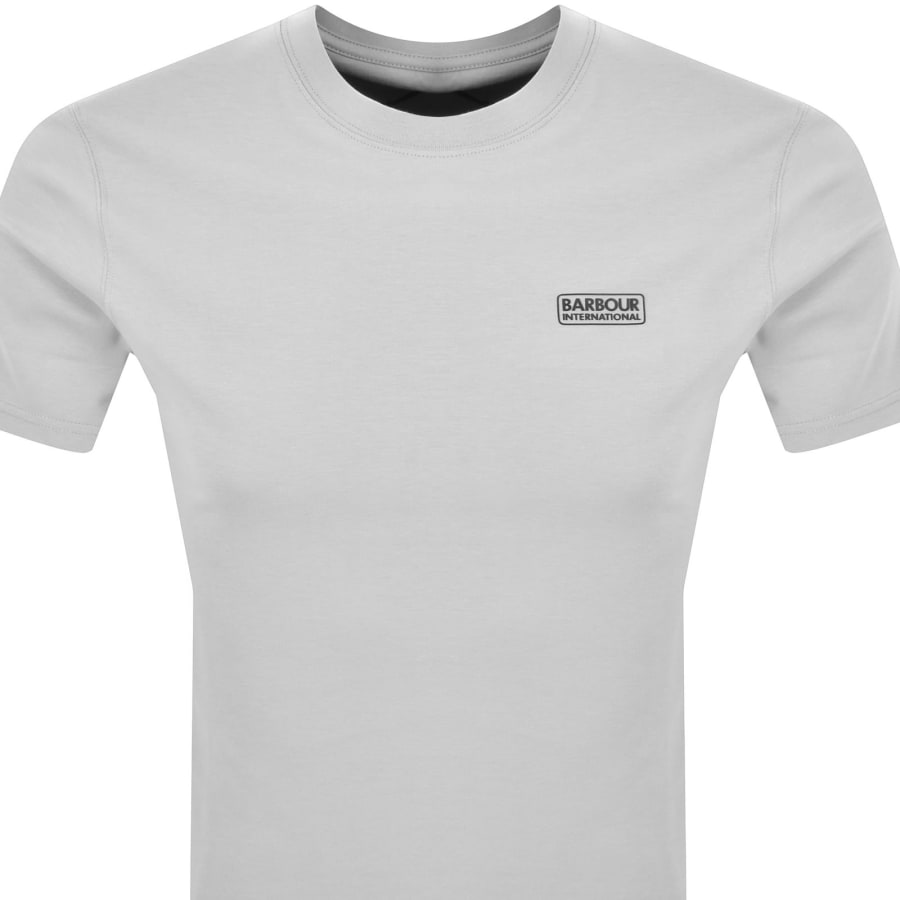 Image number 2 for Barbour International Small Logo T Shirt Grey