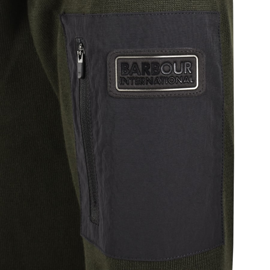 Image number 3 for Barbour International Blades Knit Jumper Green