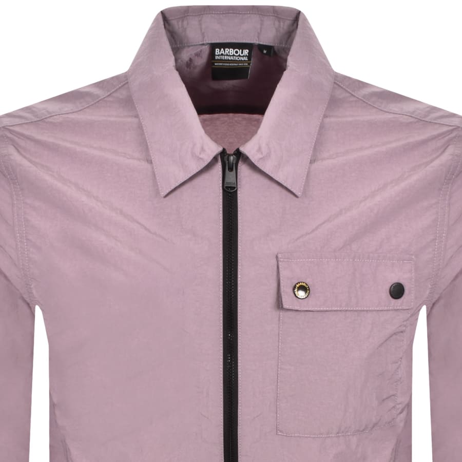 Image number 2 for Barbour International Inline Overshirt Purple