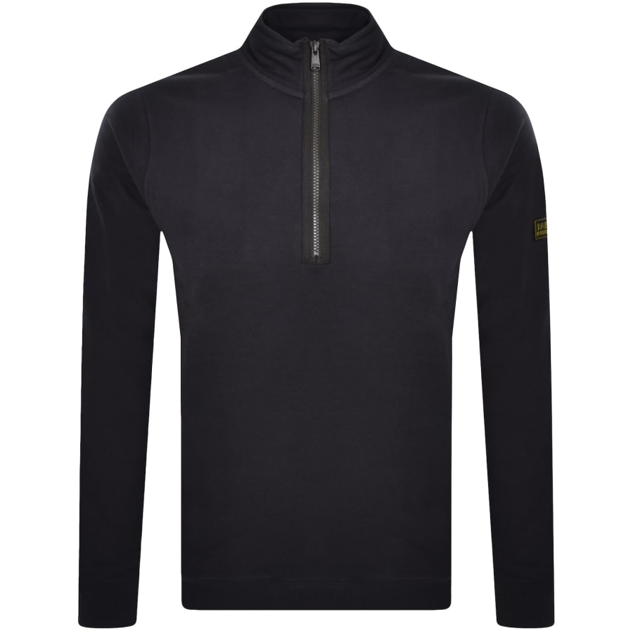 Image number 1 for Barbour International Half Zip Sweatshirt Navy