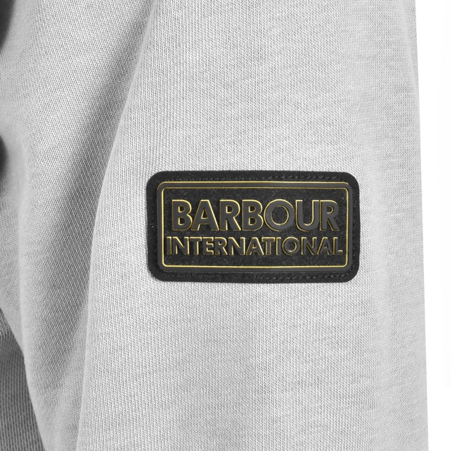Image number 3 for Barbour International Half Zip Sweatshirt Grey